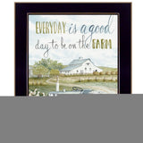 Good Day Antique Ford Tractor Black Framed Print Wall Art