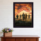 Bless Americas Heroes Black Framed Print Wall Art