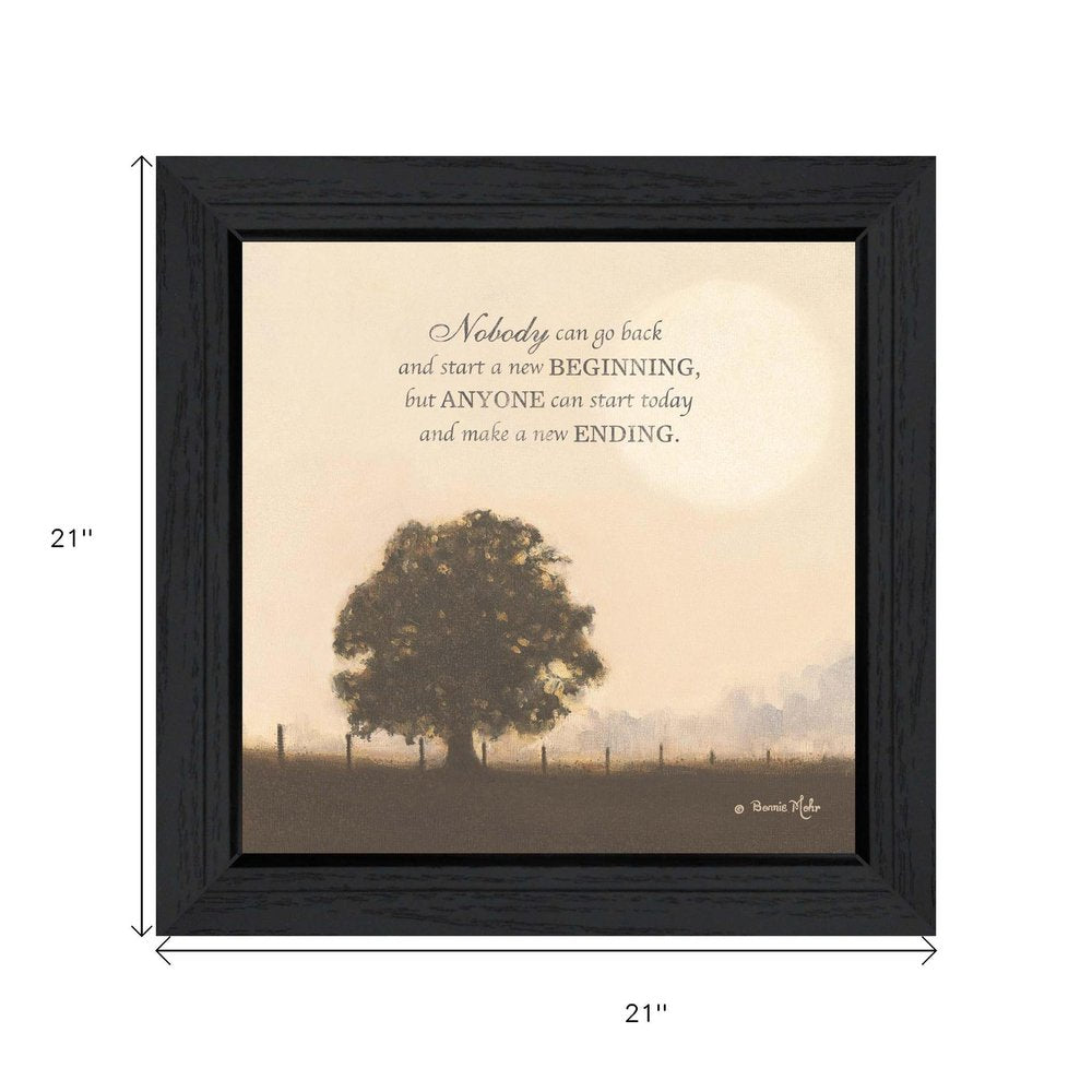 New Ending Black Framed Wall Art