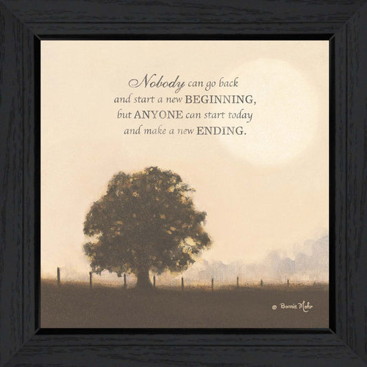 New Ending Black Framed Wall Art