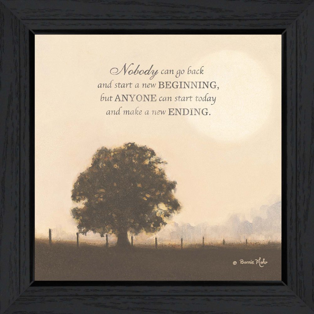 New Ending Black Framed Wall Art