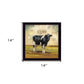 Colby the Cow Black Framed Print Wall Art