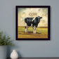 Colby the Cow Black Framed Print Wall Art