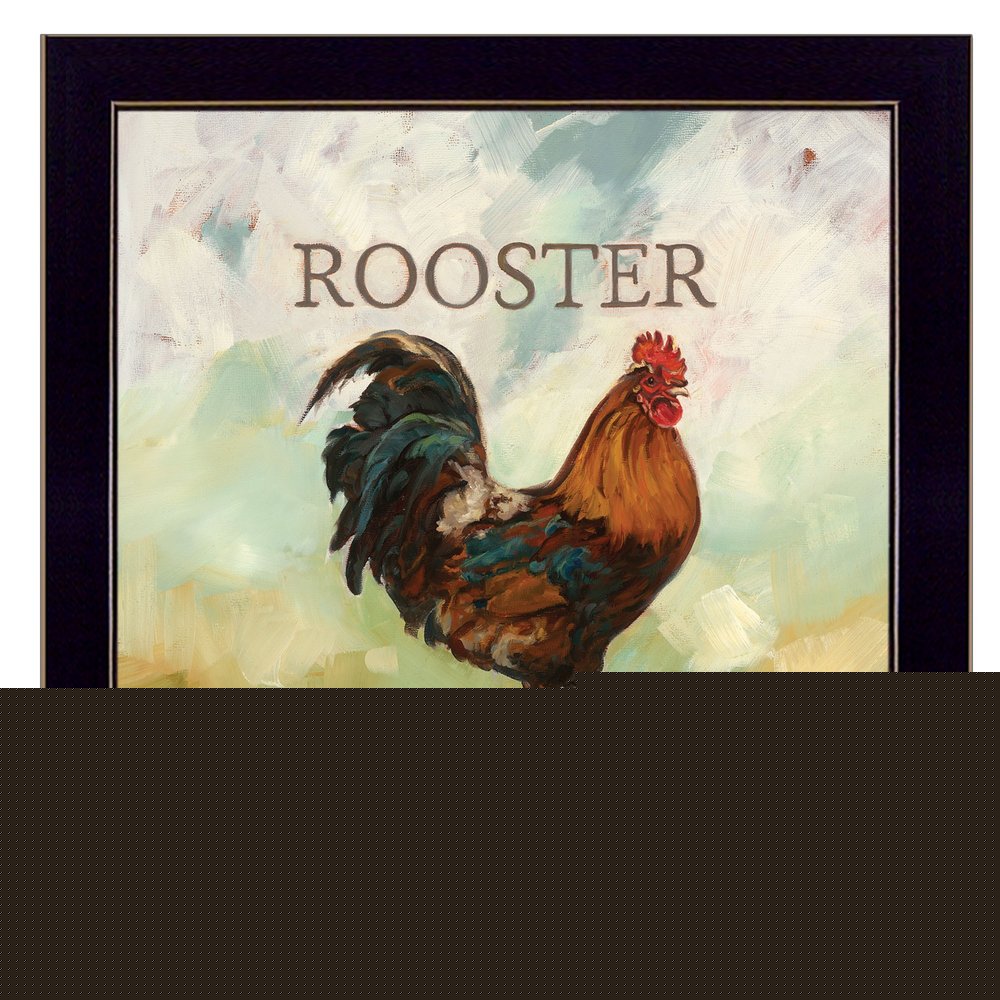 Raleigh the Rooster Black Framed Print Wall Art