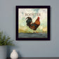 Raleigh the Rooster Black Framed Print Wall Art