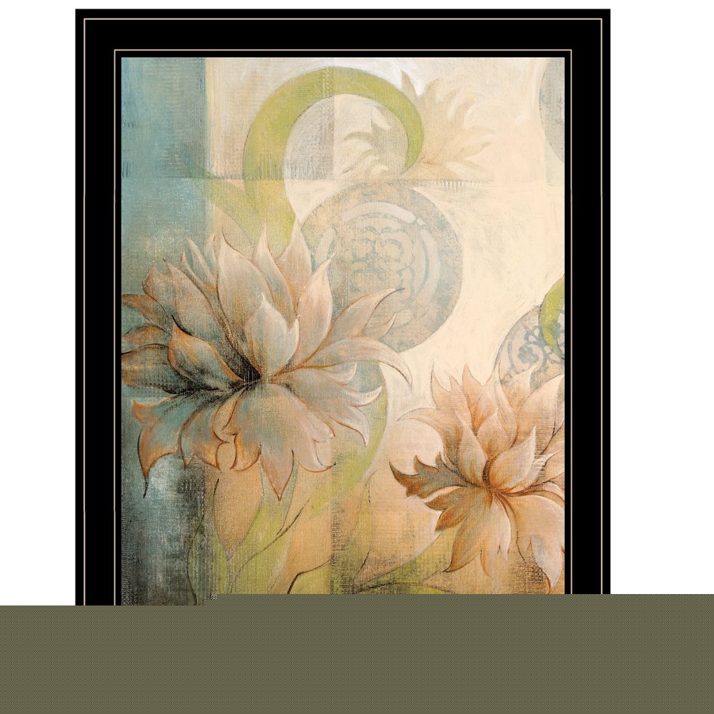 Meandering Flowers II 2 Black Framed Print Wall Art