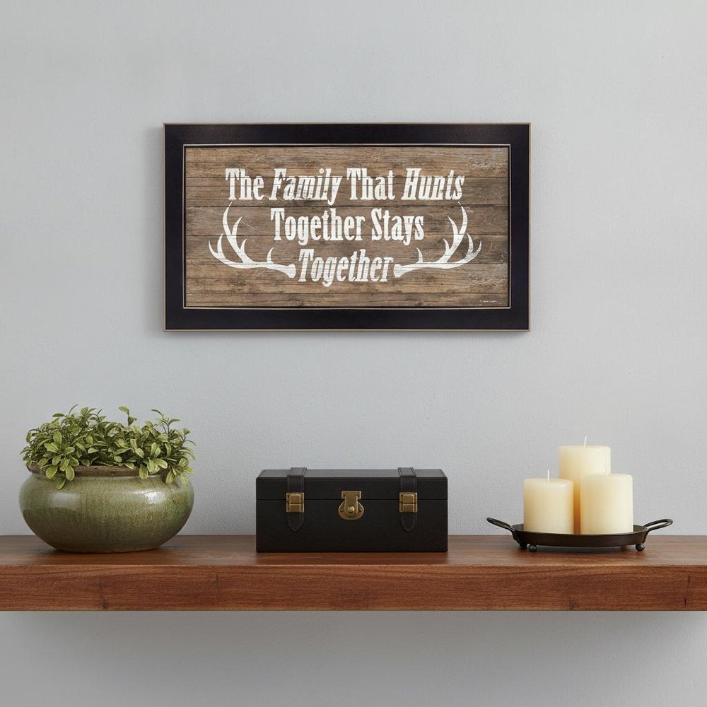 The Family that Hunts Black Framed Print Wall Art