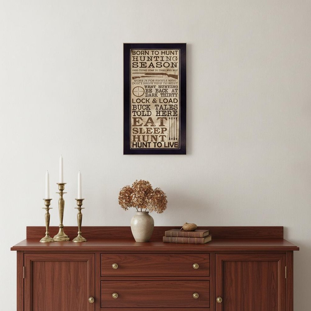 Hunting Season Black Framed Print Wall Art