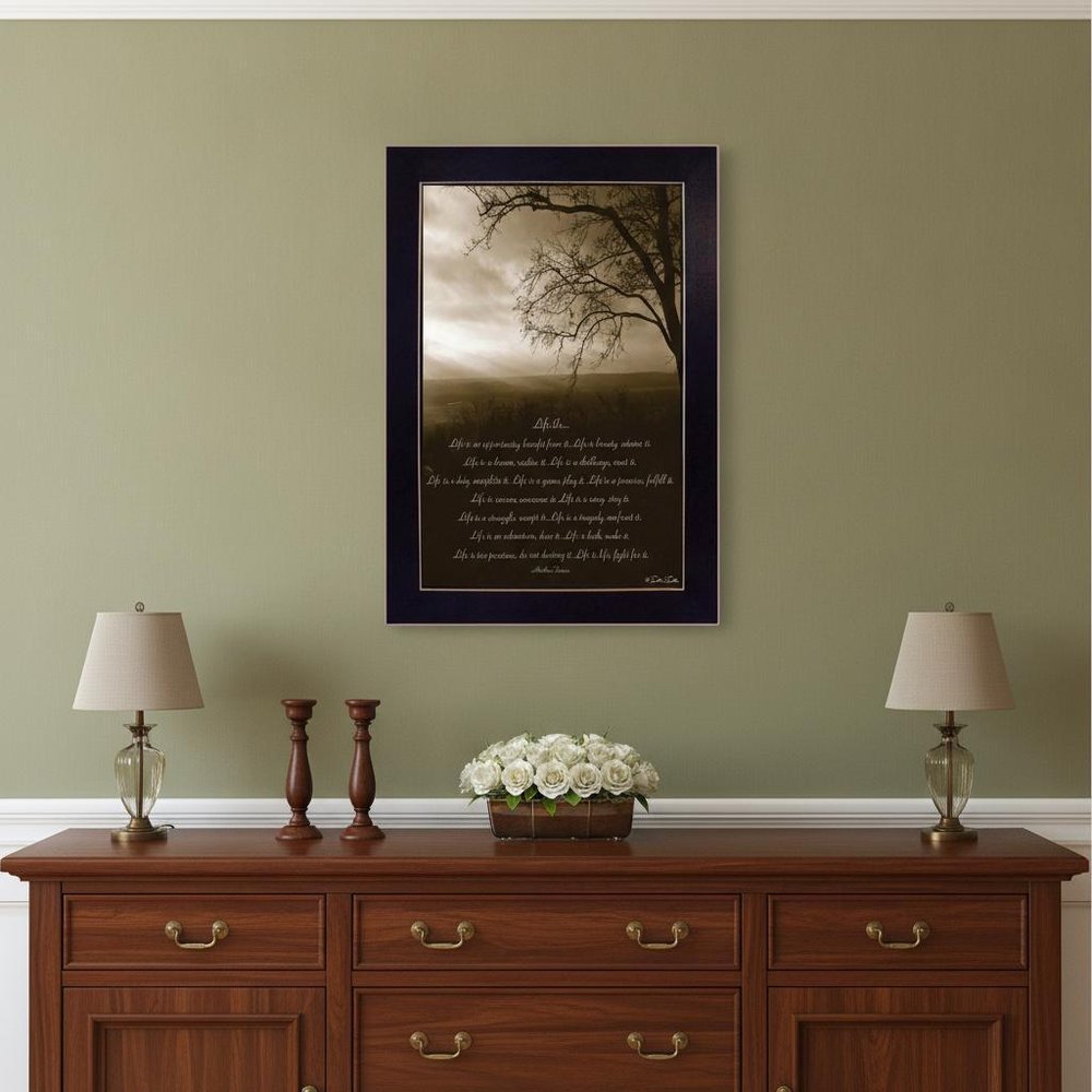 Life Is 9 Black Framed Print Wall Art