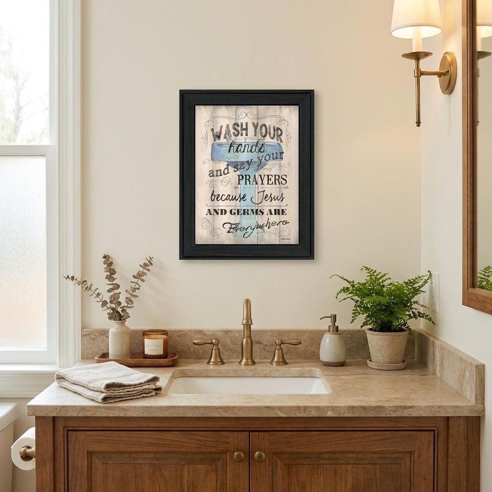 Bathroom Humor 2 Black Framed Print Bathroom Wall Art