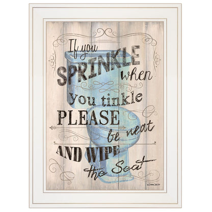 Bathroom Humor 5 White Framed Print Bathroom Wall Art