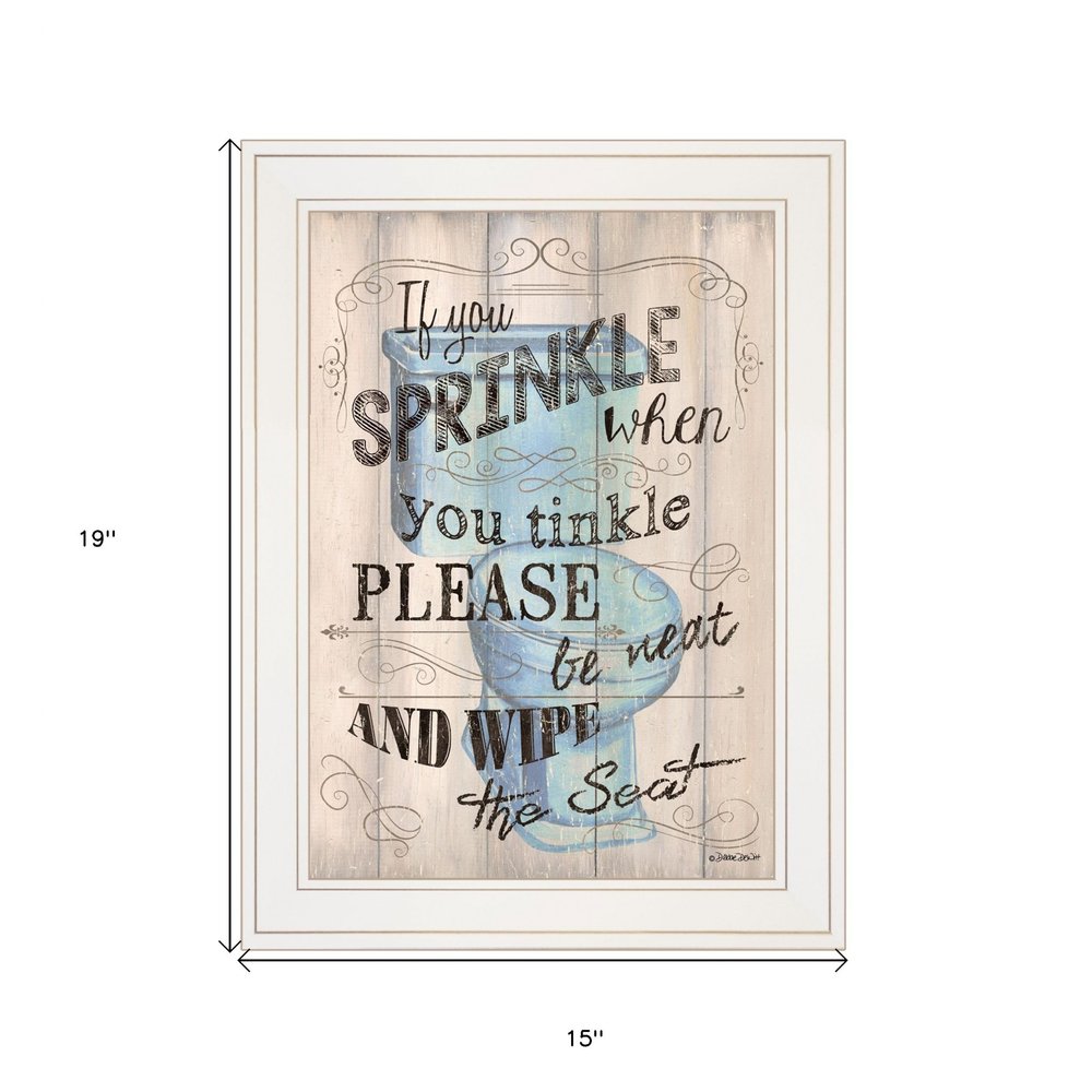 Bathroom Humor 5 White Framed Print Bathroom Wall Art