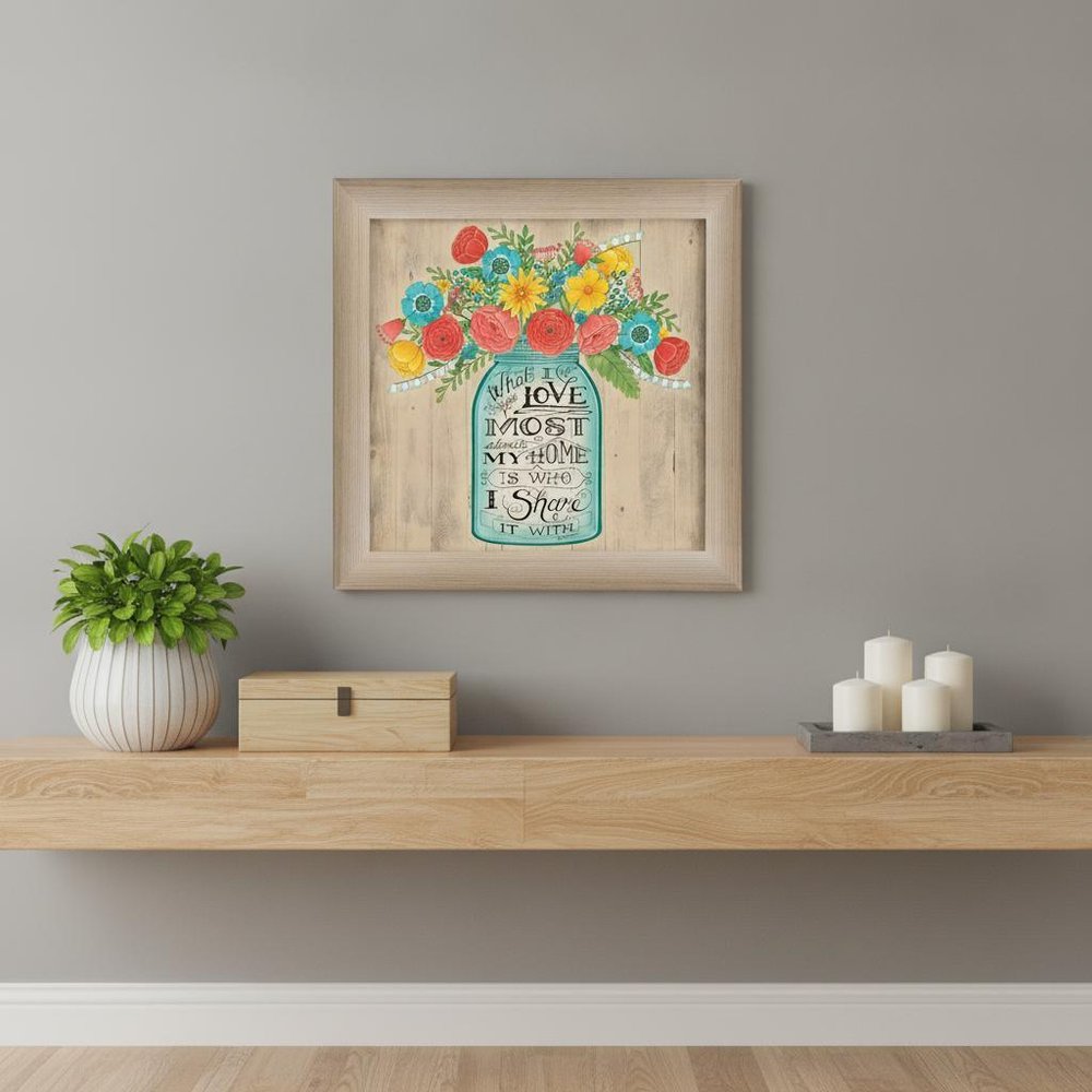 What I Love Most 1 Brown Framed Print Wall Art