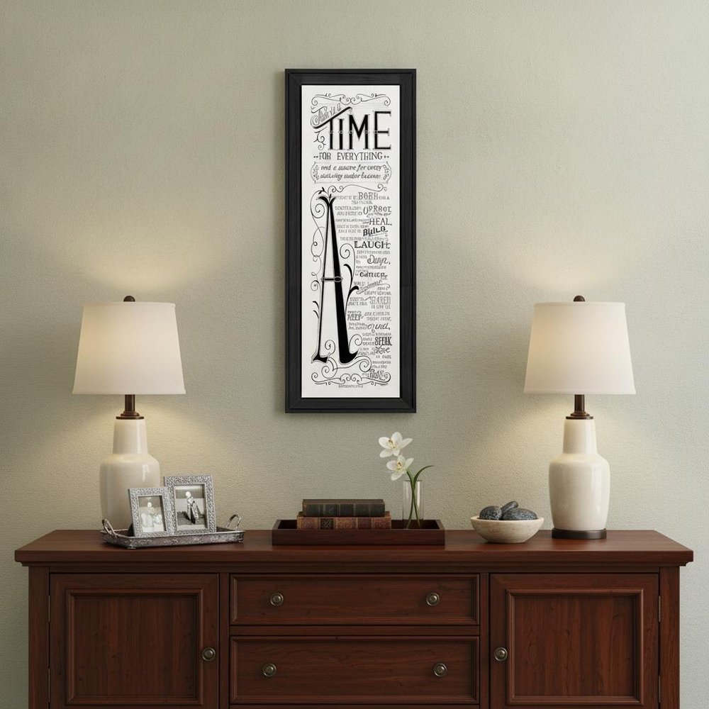 Time for Everything Black Framed Print Wall Art
