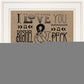 Hugs Around the Neck 1 White Framed Print Wall Art