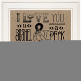 Hugs Around the Neck 1 White Framed Print Wall Art
