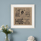 Hugs Around the Neck 1 White Framed Print Wall Art
