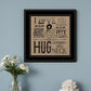 Hugs Around the Neck 2 Black Framed Print Wall Art
