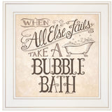 When All Else Fails 2 White Framed Print Bathroom Wall Art