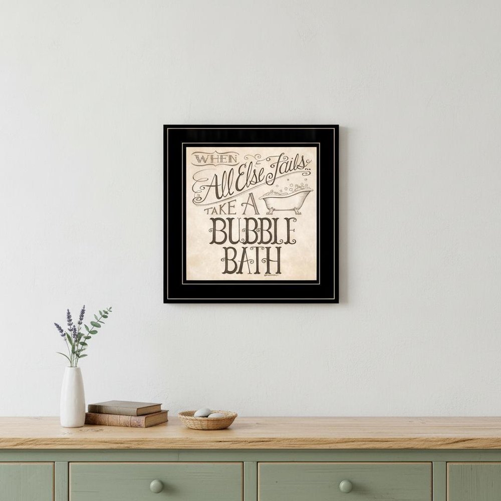 When All Else Fails 3 Black Framed Print Bathroom Wall Art