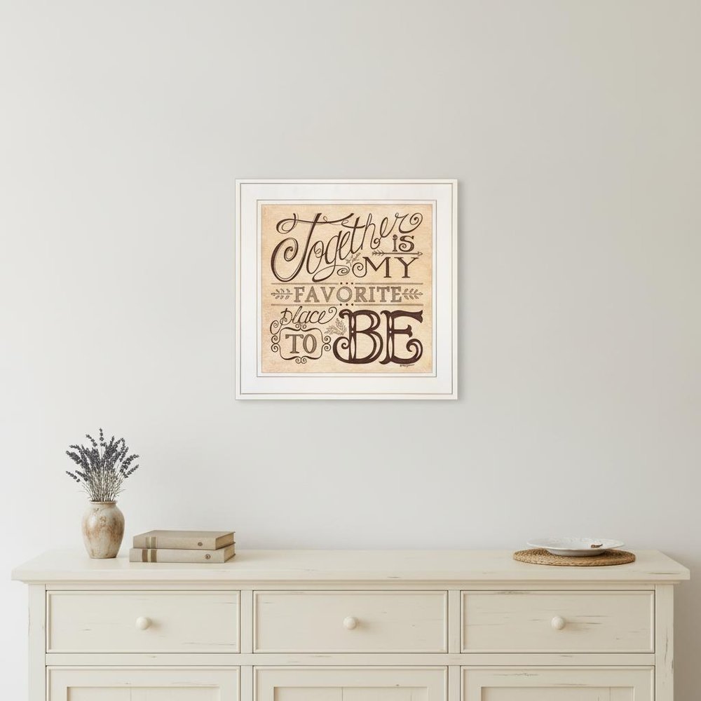 Together 2 White Framed Print Wall Art