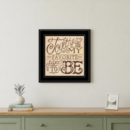 Together 3 Black Framed Print Wall Art