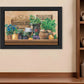 Antiques and Herbs 3 Black Framed Print Kitchen Wall Art