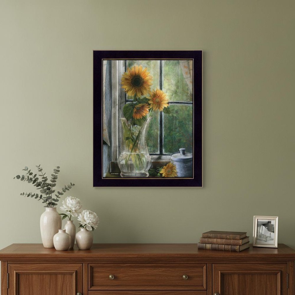 Morning Flower 1 Black Framed Print Wall Art