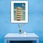 Beach Directional 2 White Framed Print Wall Art
