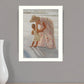 First Time on the Beach White Framed Print Wall Art