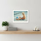 In the Sand White Framed Print Wall Art