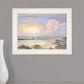 Golden Sunset on Crystal Cove 1 White Framed Print Wall Art