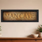 Man Cave 2 Black Framed Print Wall Art
