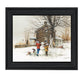 The Joy of Snow 1 Black Framed Print Wall Art