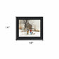 The Joy of Snow 1 Black Framed Print Wall Art