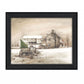 Bringing Home the Tree 1 Black Framed Print Wall Art