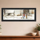 Snowmen from Heaven 1 Black Framed Print Wall Art