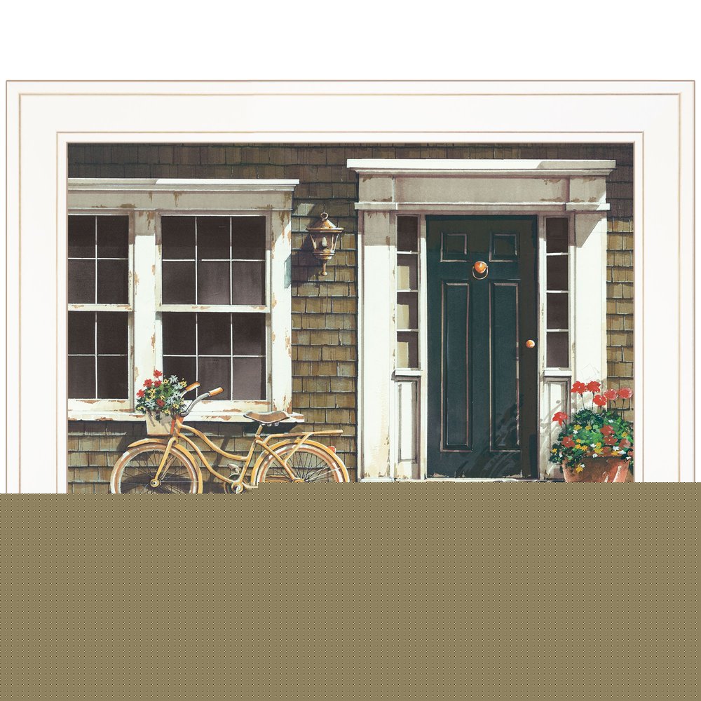 Parked Out Front 1 White Framed Print Wall Art