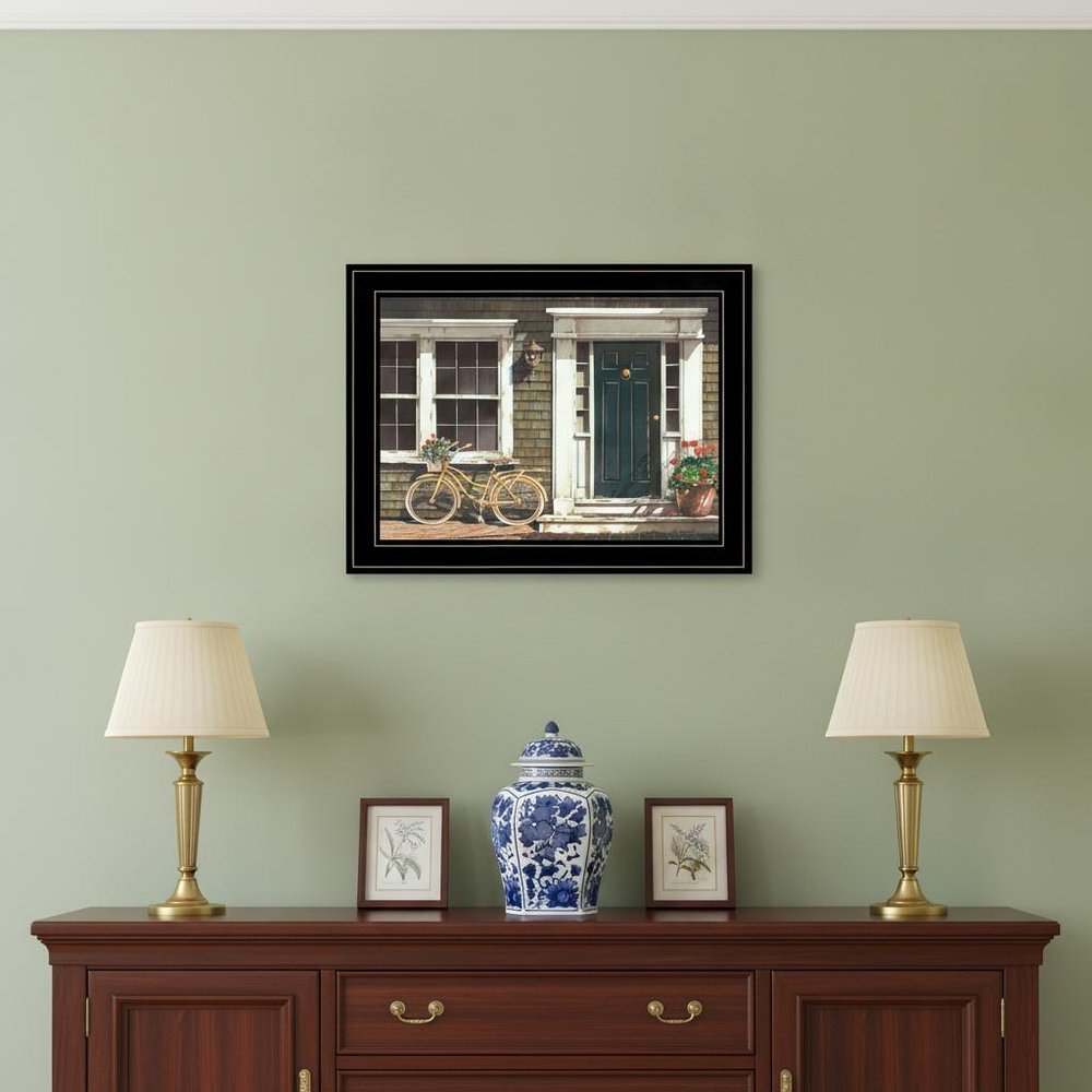 Parked Out Front 2 Black Framed Print Wall Art