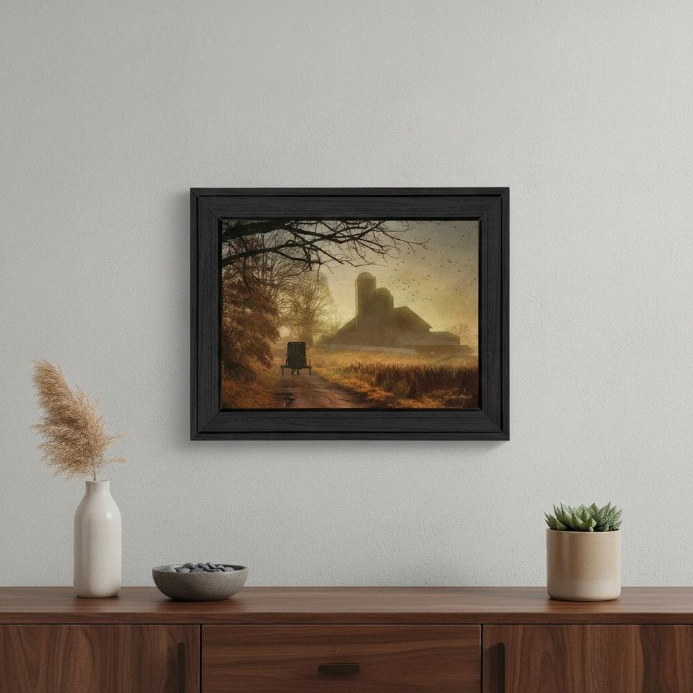 Sunday Morning 2 Black Framed Print Wall Art