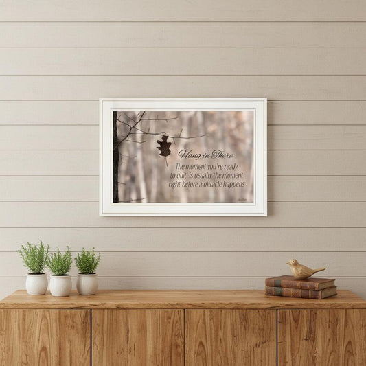 Hang in There 1 White Framed Print Wall Art