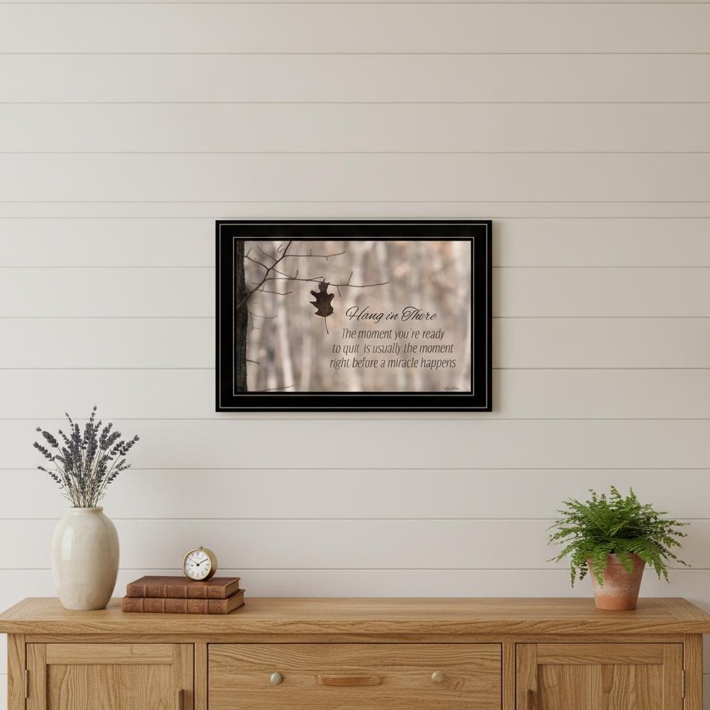 Hang in There 2 Black Framed Print Wall Art