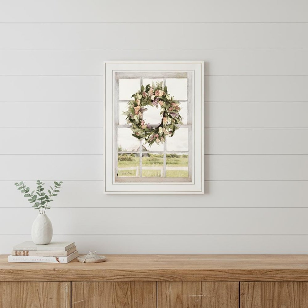 Summer View 2 White Framed Print Wall Art