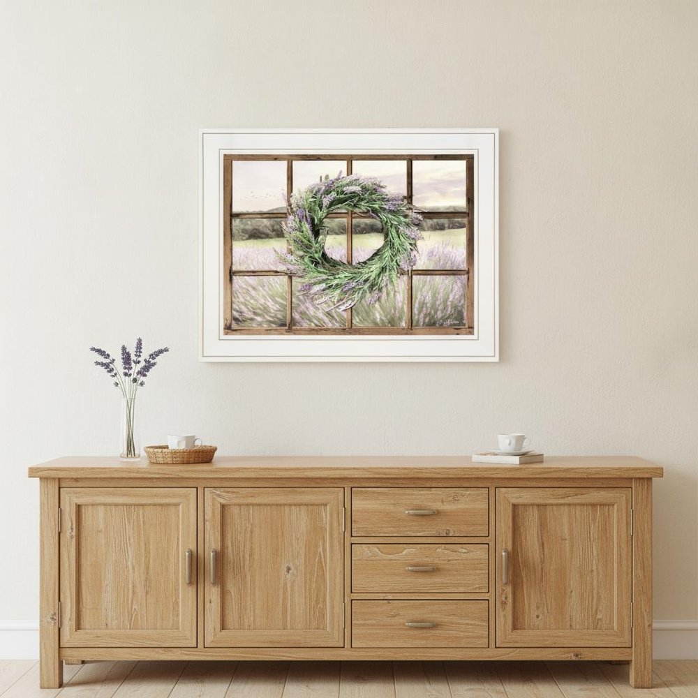 Country Gazing 3 White Framed Print Wall Art
