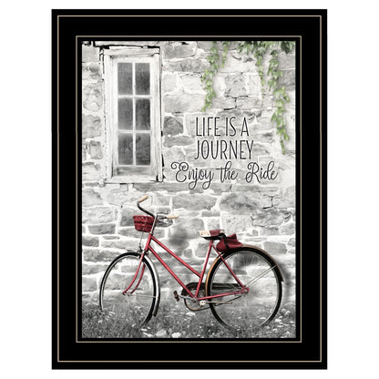 Life is a Journey 3 Black Framed Print Wall Art