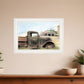 Vintage Farm Trucks I 1 White Framed Print Wall Art