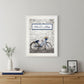Flower Shop Bicycle 1 White Framed Print Wall Art