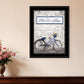 Flower Shop Bicycle 2 Black Framed Print Wall Art