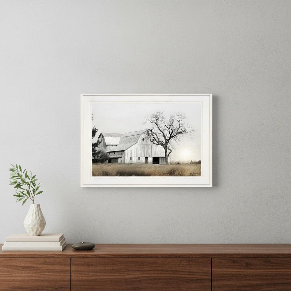 Ohio Fields I 1 White Framed Print Wall Art