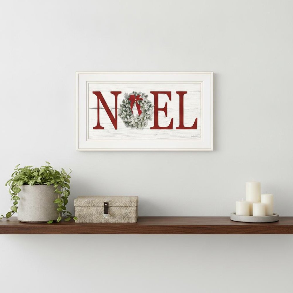 Christmas Noel 1 White Framed Print Wall Art